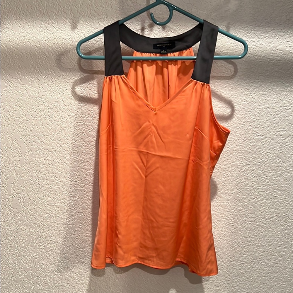 Banana Republic Orange Black Trim Tank Top